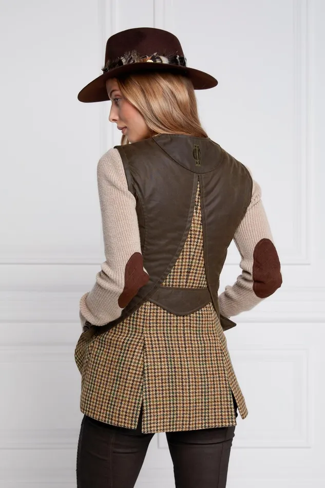 Holland Cooper Gilets Women Field Vest Hailes Green Tweed