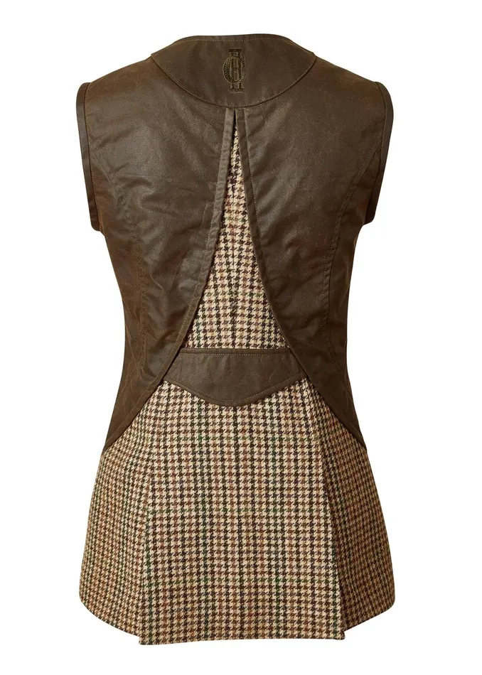 Holland Cooper Gilets Women Field Vest Hailes Green Tweed