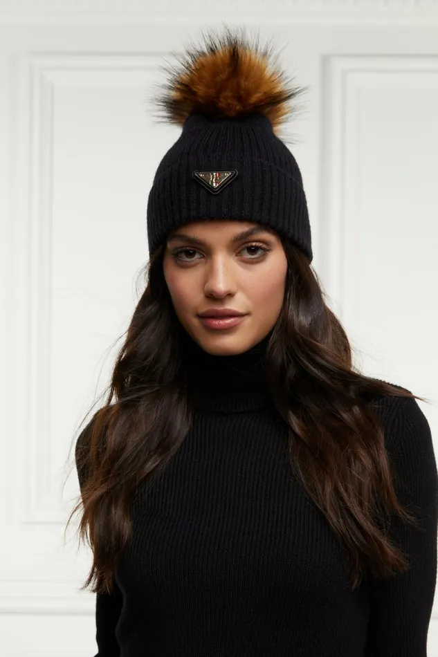 Holland Cooper Hats and Headbands Women Burghley Bobble Hat Black Holland Cooper Hats and Headbands Women Burghley Bobble Hat Black