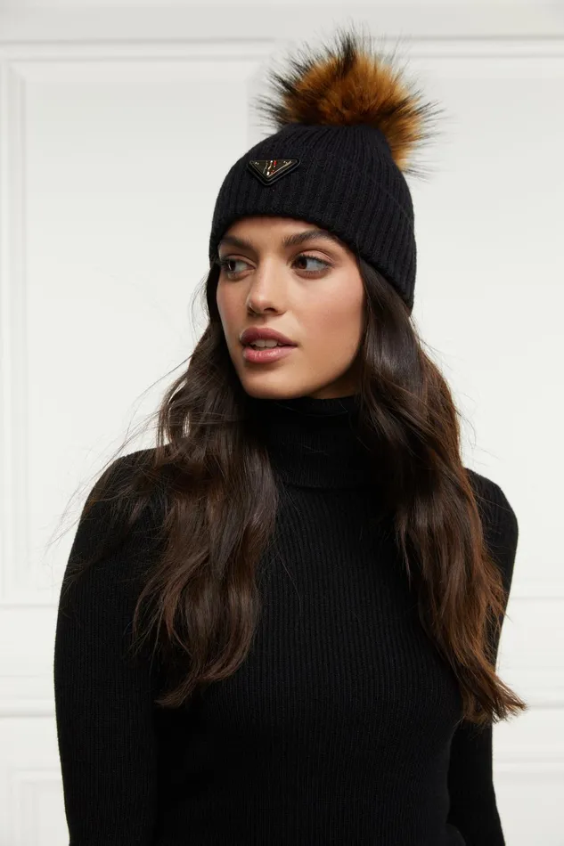 Holland Cooper Hats and Headbands Women Burghley Bobble Hat Black Holland Cooper Hats and Headbands Women Burghley Bobble Hat Black