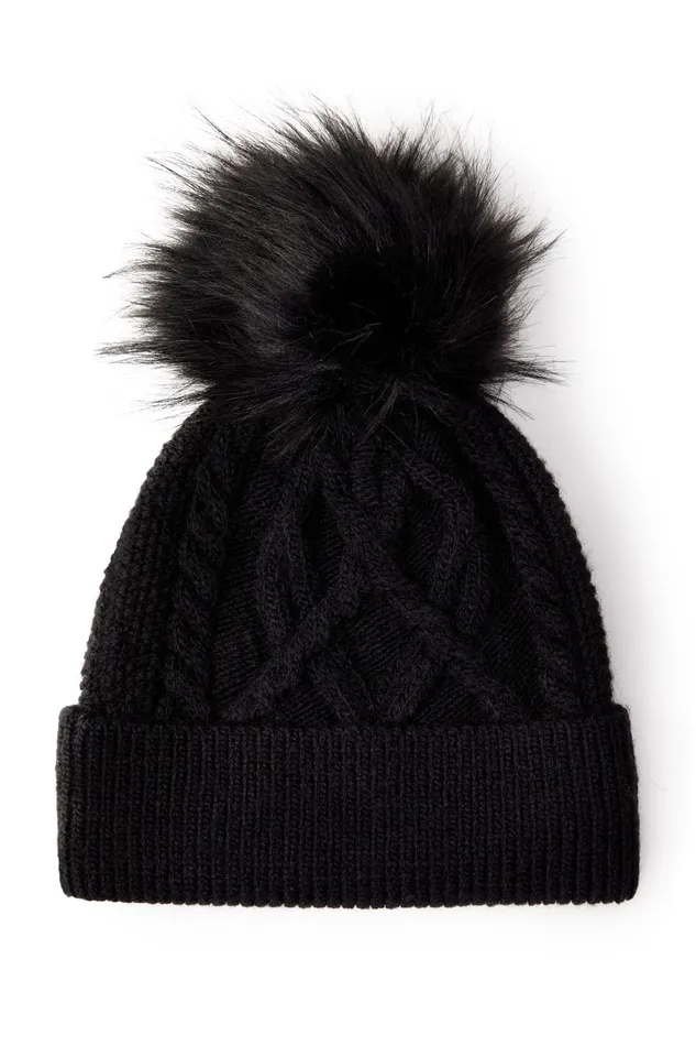 Holland Cooper Hats and Headbands Women Cortina Bobble Hat Black Holland Cooper Hats and Headbands Women Cortina Bobble Hat Black