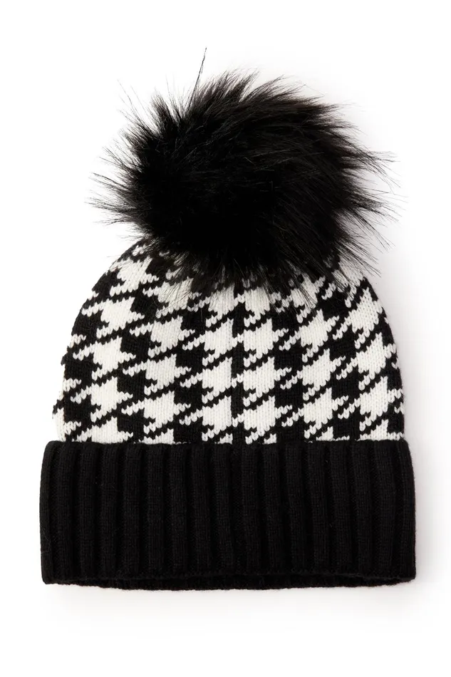 Holland Cooper Hats and Headbands Women Heritage Bobble Hat Houndstooth Holland Cooper Hats and Headbands Women Heritage Bobble Hat Houndstooth