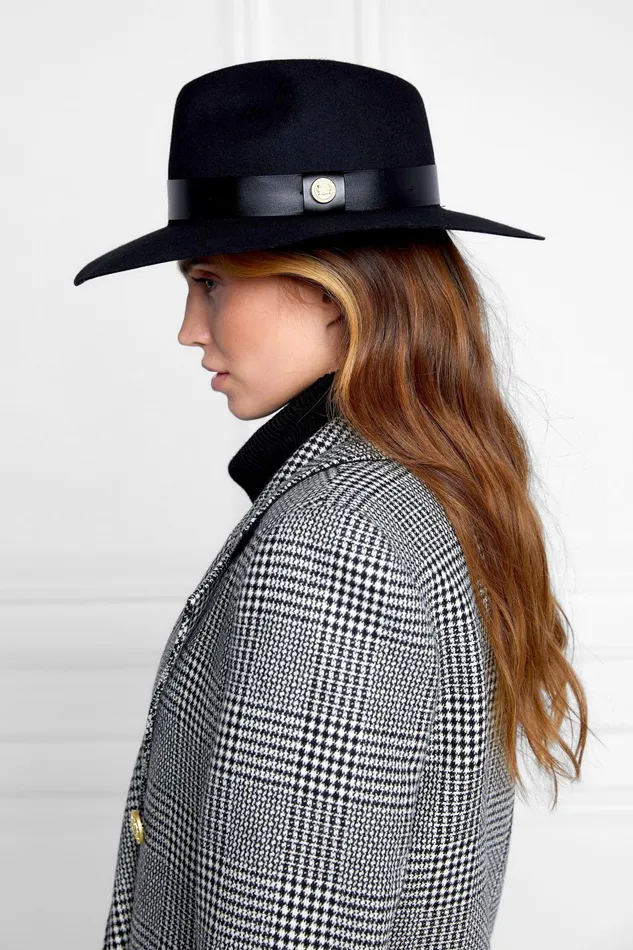 Holland Cooper Hats and Headbands Women Trilby Hat Black Holland Cooper Hats and Headbands Women Trilby Hat Black