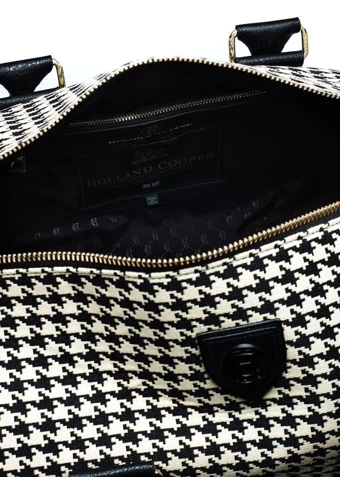 Holland Cooper Holdalls and Suitcases Women Regency Holdall Ecru Houndstooth