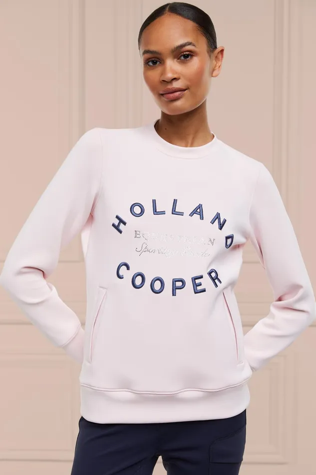 Holland Cooper Hoodies and Sweatshirts Women Crystal Crew Neck Sweat Blush