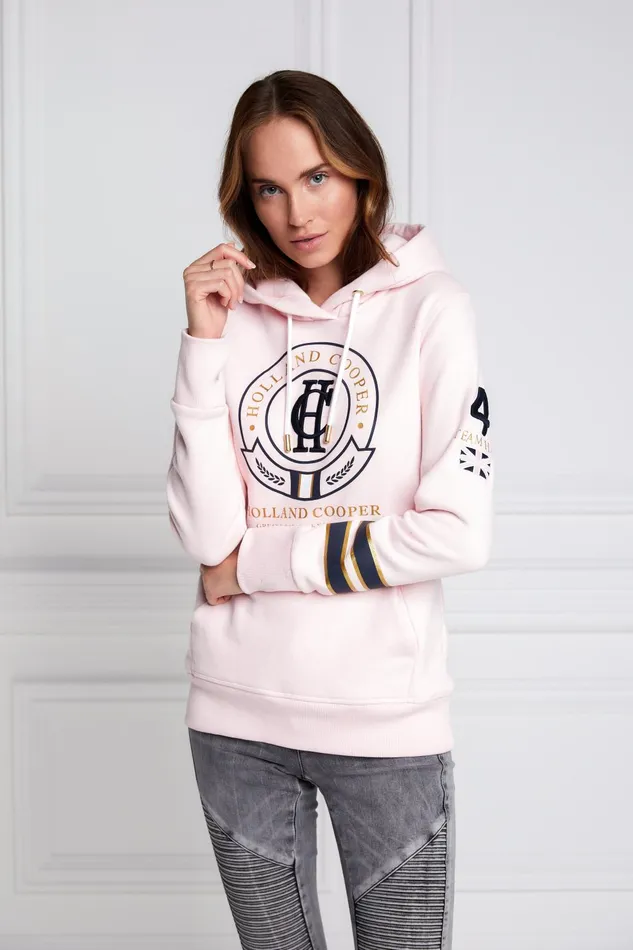 Holland Cooper Hoodies Women HC Heritage Hoodie Blush Marl