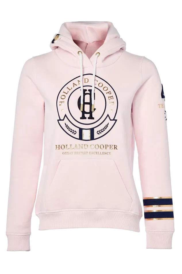 Holland Cooper Hoodies Women HC Heritage Hoodie Blush Marl
