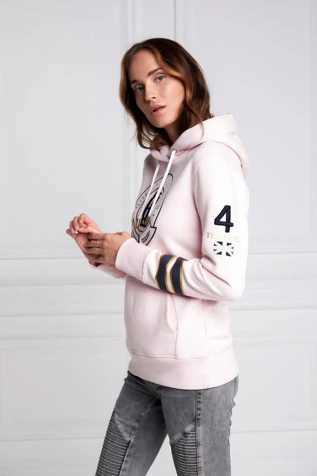 Holland Cooper Hoodies Women HC Heritage Hoodie Blush Marl