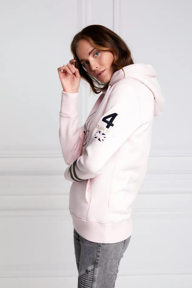 Holland Cooper Hoodies Women HC Heritage Hoodie Blush Marl