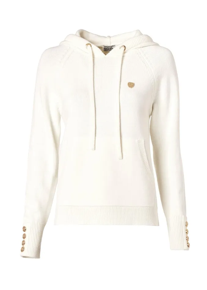 Holland Cooper Hoodies Women Verbier Knitted Hoodie Natural Holland Cooper Hoodies Women Verbier Knitted Hoodie Natural