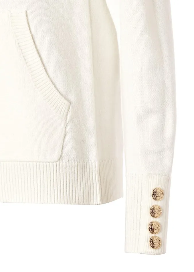 Holland Cooper Hoodies Women Verbier Knitted Hoodie Natural Holland Cooper Hoodies Women Verbier Knitted Hoodie Natural
