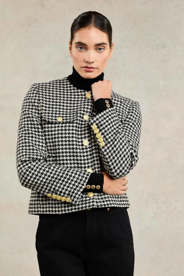 Holland Cooper Jackets Women Chelsea Jacket Houndstooth