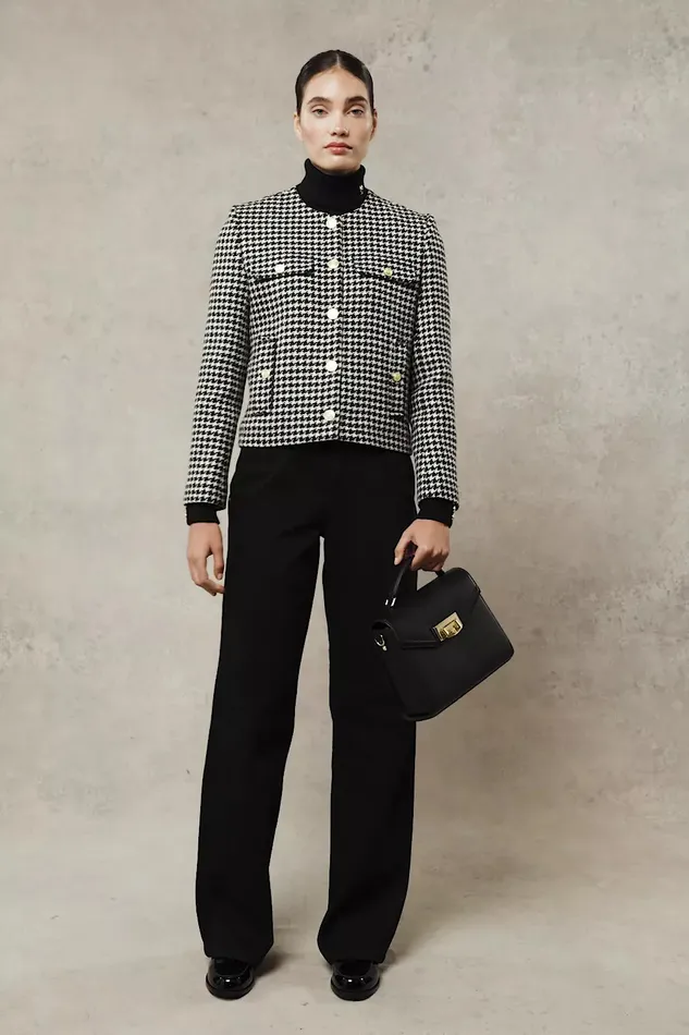 Holland Cooper Jackets Women Chelsea Jacket Houndstooth