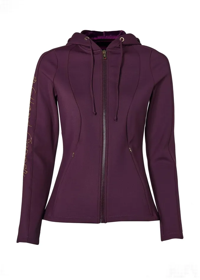 Holland Cooper Jackets Women Crystal Zip Hoodie Aubergine Holland Cooper Jackets Women Crystal Zip Hoodie Aubergine
