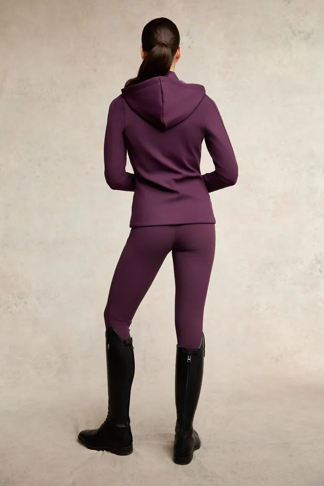 Holland Cooper Jackets Women Crystal Zip Hoodie Aubergine Holland Cooper Jackets Women Crystal Zip Hoodie Aubergine