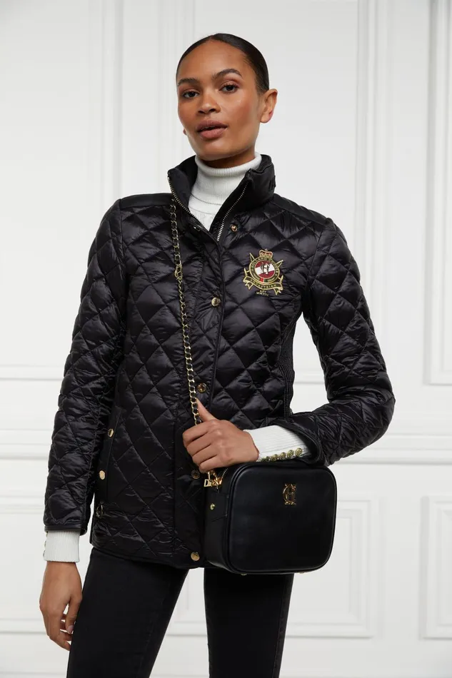 Holland Cooper Jackets Women Diamond Quilt Classic Jacket Black