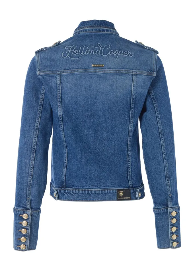 Holland Cooper Jackets Women Iconic Denim Jacket Holland Cooper Jackets Women Iconic Denim Jacket