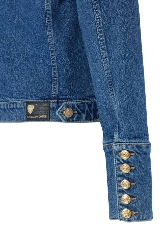 Holland Cooper Jackets Women Iconic Denim Jacket Holland Cooper Jackets Women Iconic Denim Jacket