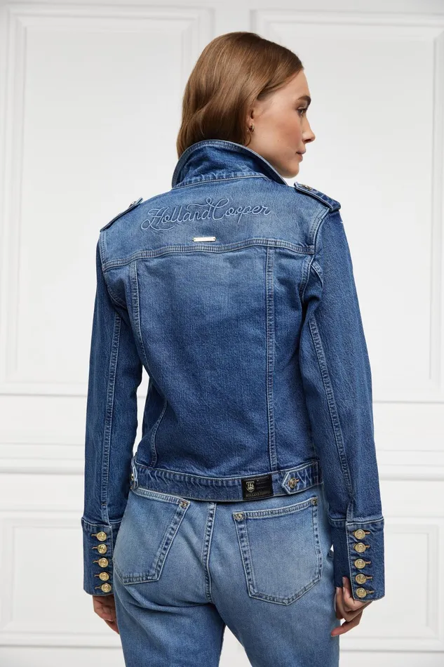 Holland Cooper Jackets Women Iconic Denim Jacket Holland Cooper Jackets Women Iconic Denim Jacket