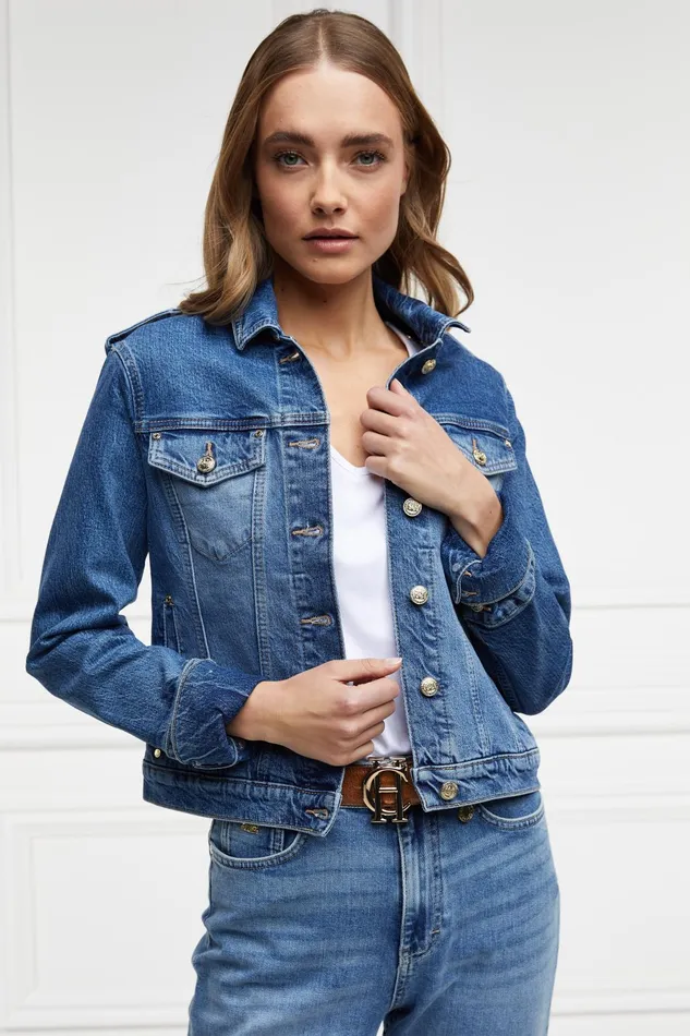 Holland Cooper Jackets Women Iconic Denim Jacket Holland Cooper Jackets Women Iconic Denim Jacket