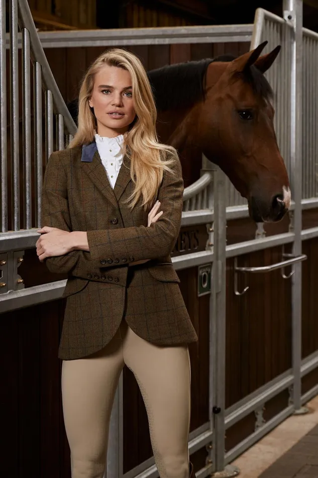 Holland Cooper Jackets Women Tweed Riding Jacket Glen Green