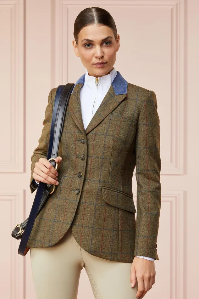 Holland Cooper Jackets Women Tweed Riding Jacket Glen Green