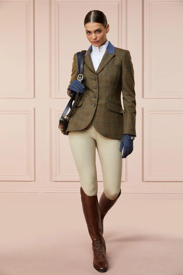 Holland Cooper Jackets Women Tweed Riding Jacket Glen Green