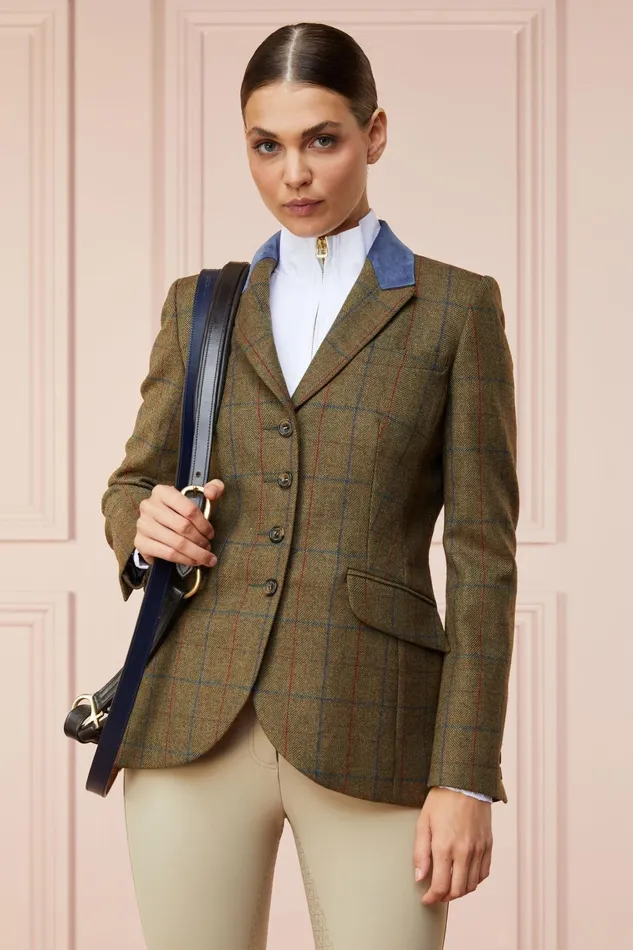Holland Cooper Jackets Women Tweed Riding Jacket Glen Green