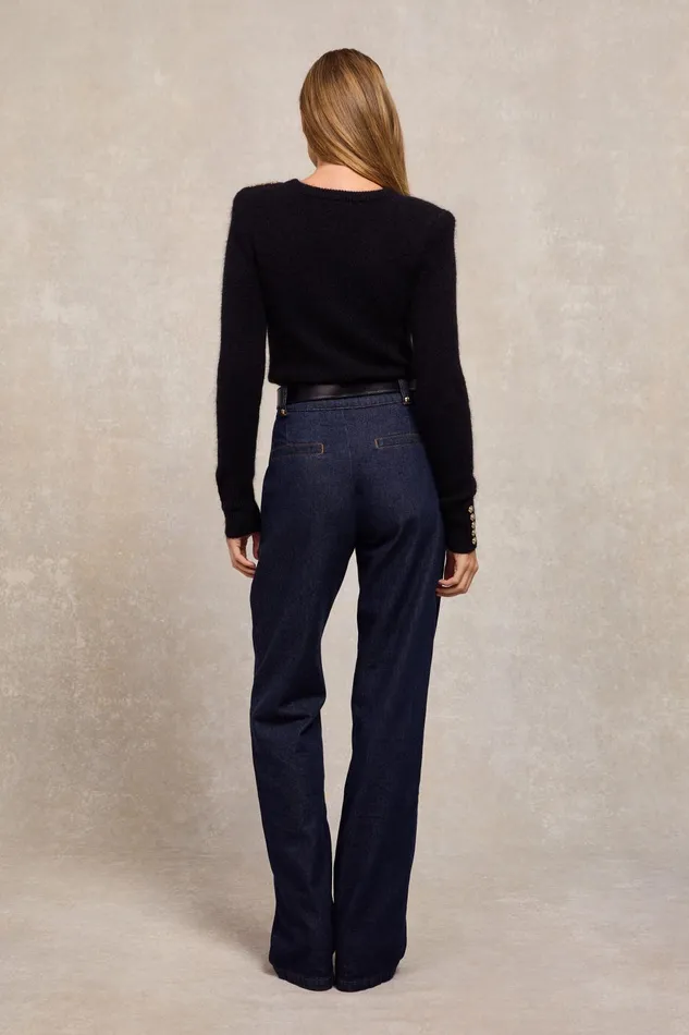 Holland Cooper Knitwear Women Amy Crew Neck Knit Black Holland Cooper Knitwear Women Amy Crew Neck Knit Black
