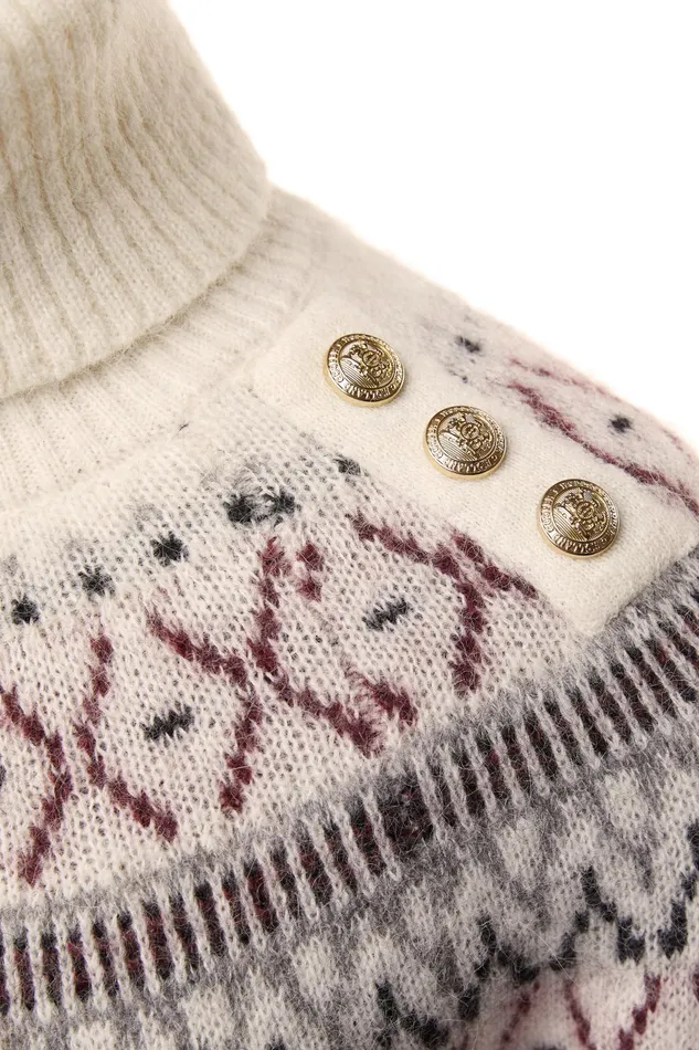 Holland Cooper Knitwear Women Fairisle Knit Cream Holland Cooper Knitwear Women Fairisle Knit Cream