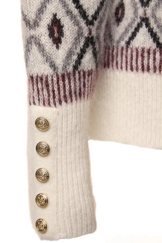 Holland Cooper Knitwear Women Fairisle Knit Cream Holland Cooper Knitwear Women Fairisle Knit Cream