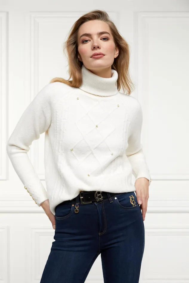 Holland Cooper Knitwear Women Harlow Roll Neck Knit