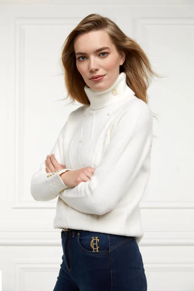 Holland Cooper Knitwear Women Harlow Roll Neck Knit Holland Cooper Knitwear Women Harlow Roll Neck Knit