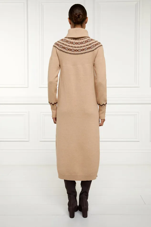 Holland Cooper Knitwear Women Jennifer Midi Knit Dress Camel Holland Cooper Knitwear Women Jennifer Midi Knit Dress Camel