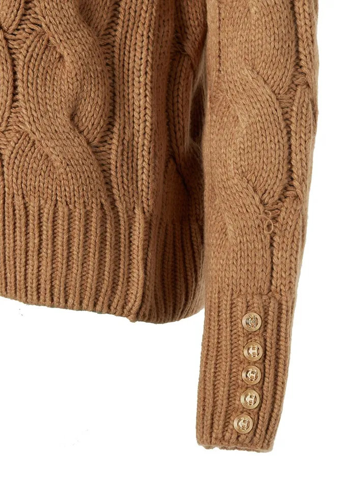 Holland Cooper Knitwear Women Lucia Roll Neck Knit Toffee