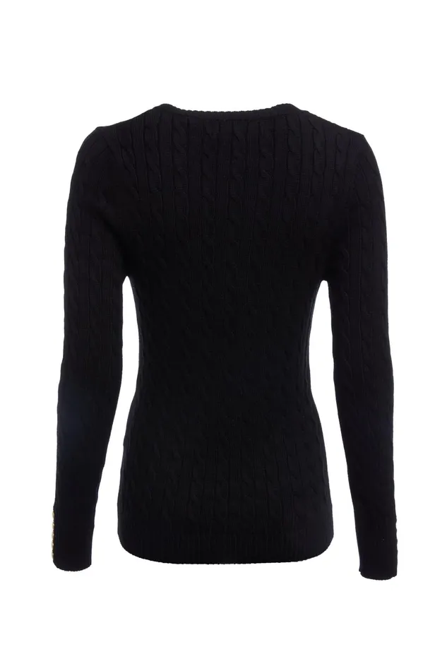 Holland Cooper Knitwear Women Seattle VNeck Knit Black Holland Cooper Knitwear Women Seattle VNeck Knit Black
