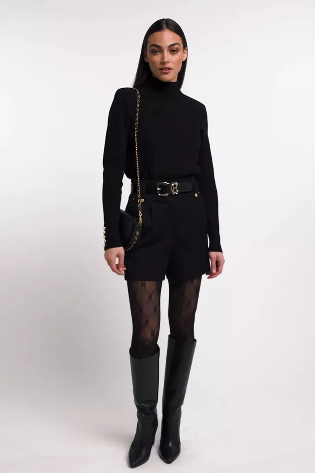 Holland Cooper Knitwear Women Tara High Neck Knit Black Holland Cooper Knitwear Women Tara High Neck Knit Black