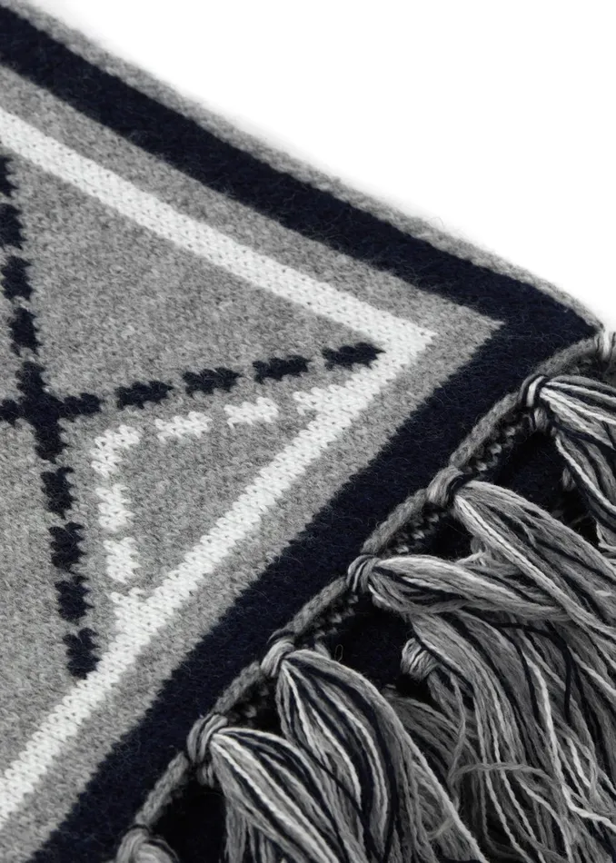 Holland Cooper Scarves Men Monogram Scarf Grey Marl Holland Cooper Scarves Men Monogram Scarf Grey Marl