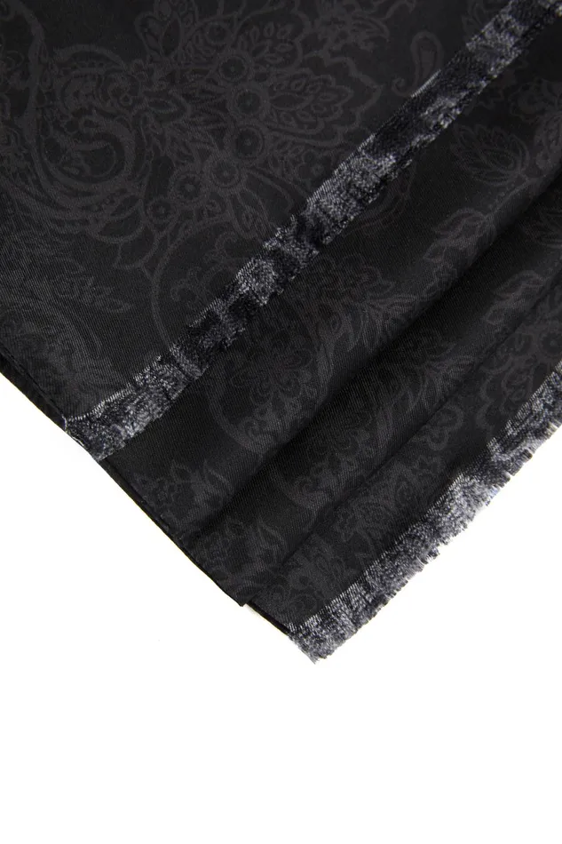 Holland Cooper Scarves Men S Silk Scarf Black Charcoal Paisley