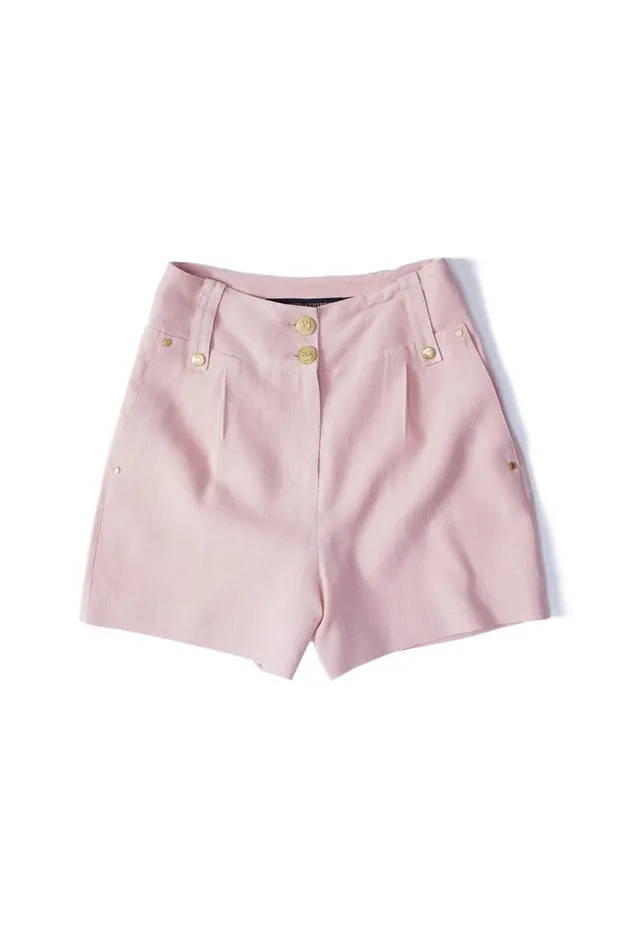 Holland Cooper Shorts Women Tailored Short Pink Linen