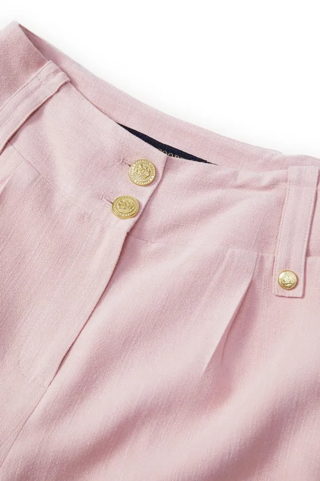 Holland Cooper Shorts Women Tailored Short Pink Linen