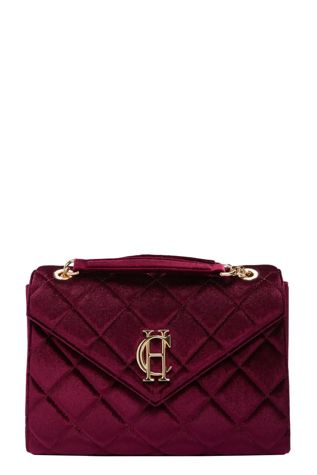 Holland Cooper Shoulder Bags Women Knightsbridge Shoulder Bag Merlot Velvet
