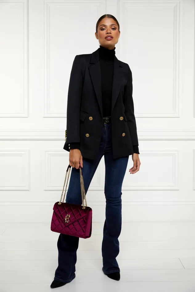Holland Cooper Shoulder Bags Women Knightsbridge Shoulder Bag Merlot Velvet Holland Cooper Shoulder Bags Women Knightsbridge Shoulder Bag Merlot Velvet
