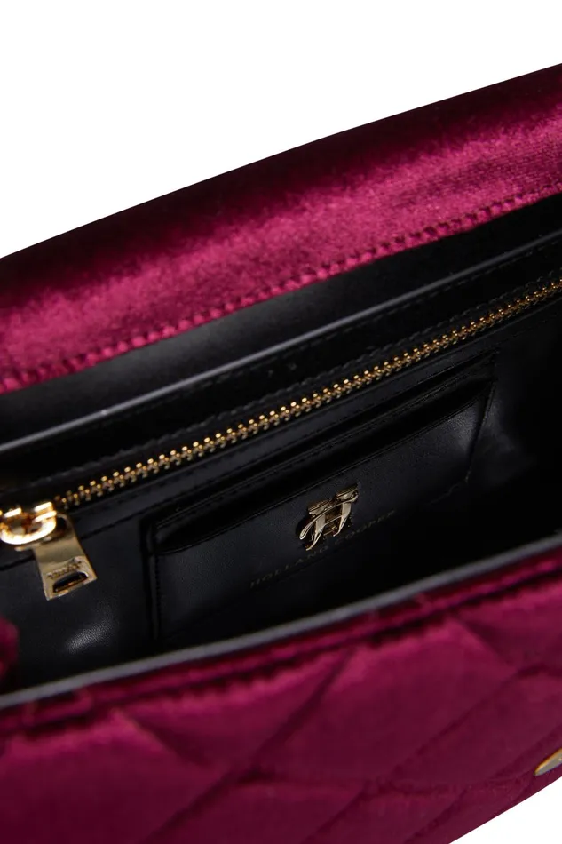Holland Cooper Shoulder Bags Women Knightsbridge Shoulder Bag Merlot Velvet Holland Cooper Shoulder Bags Women Knightsbridge Shoulder Bag Merlot Velvet
