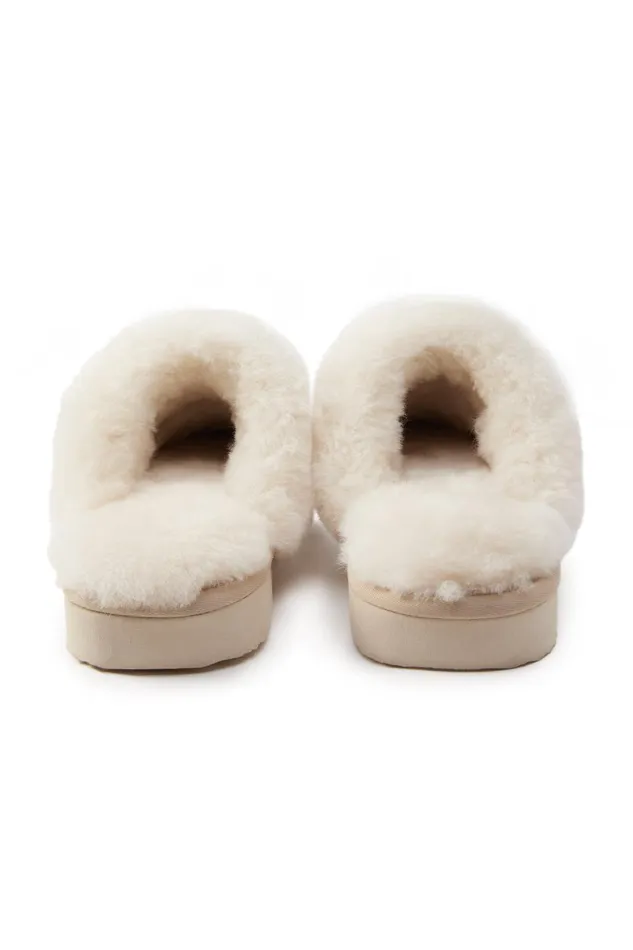 Holland Cooper Sleepwear Women HC Shearling Slipper Oyster Holland Cooper Sleepwear Women HC Shearling Slipper Oyster