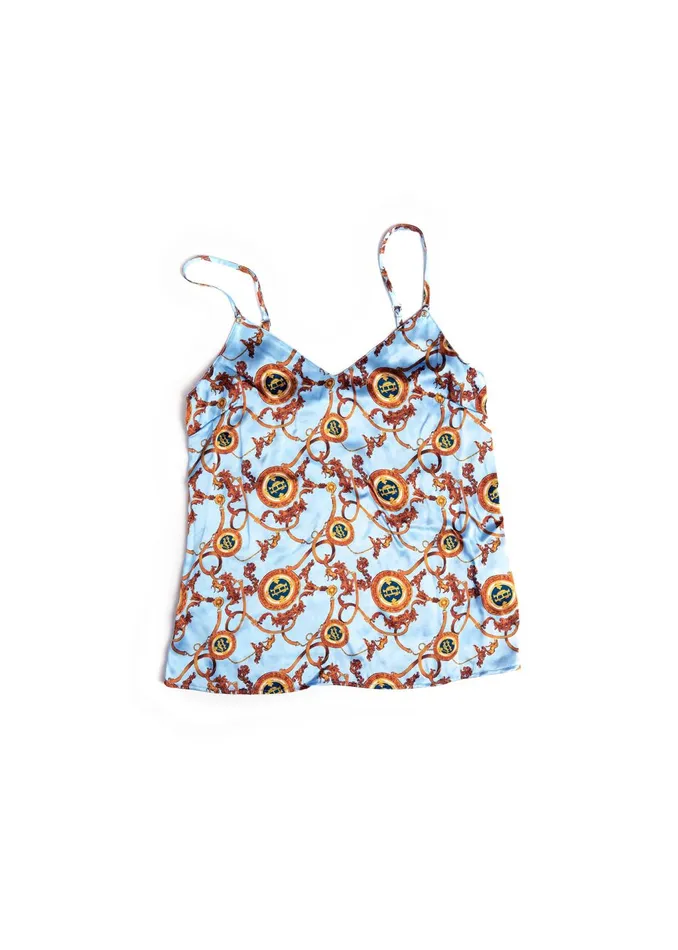 Holland Cooper Sleepwear Women Silk Camisole Sky Blue