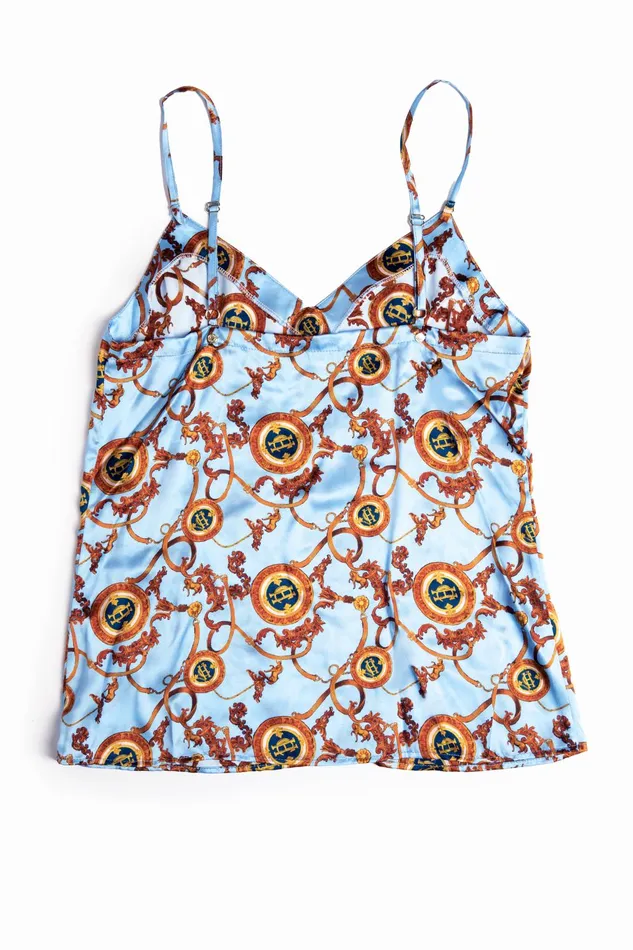 Holland Cooper Sleepwear Women Silk Camisole Sky Blue