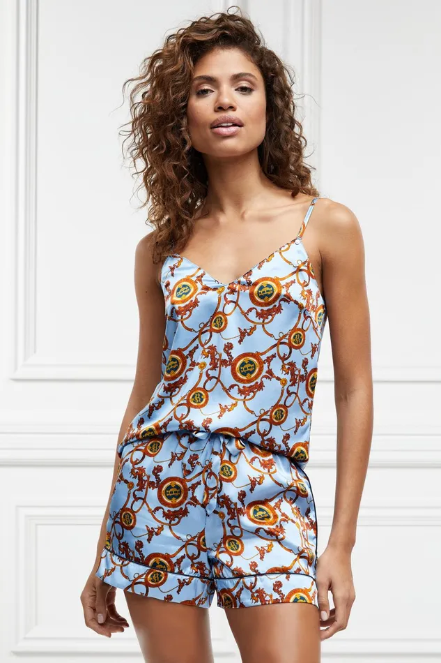 Holland Cooper Sleepwear Women Silk Camisole Sky Blue