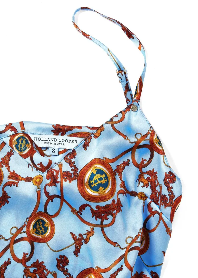 Holland Cooper Sleepwear Women Silk Camisole Sky Blue