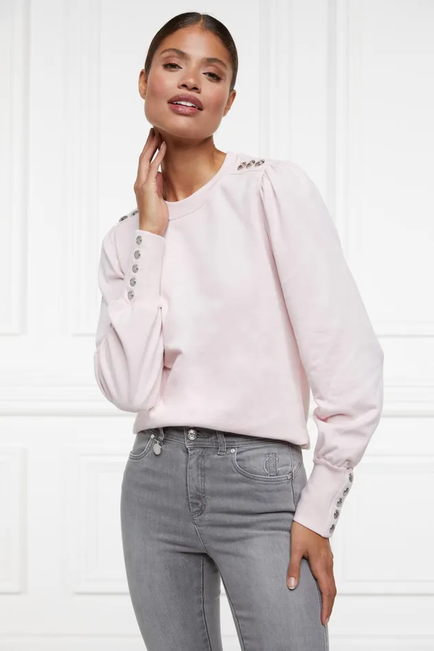 Holland Cooper Sweatshirts Women Kelso Crew Palest Pink